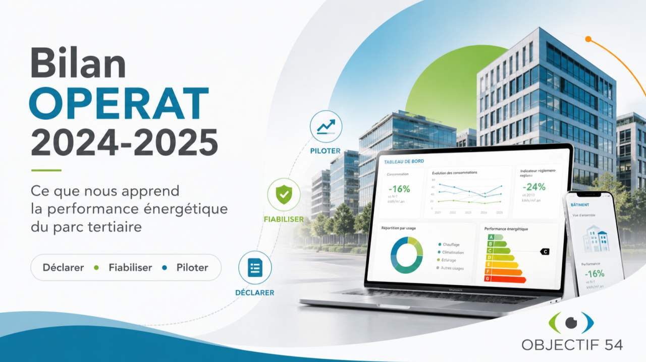 Illustration pour : Bilan OPERAT 2024-2025 : ce que nous apprend la plateforme sur la performance énergétique du parc tertiaire